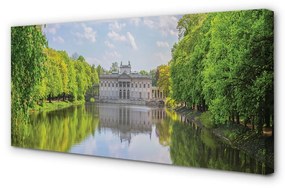 Quadro su tela Varsavia Palace Lake Las 100x50 cm