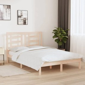 Letto Senza Materasso 140x190 Cm İn Legno Massello Di Pino /