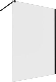 Walk-in L 140 x H 200 cm, vetro 8 mm vetro senza finitura / trasparente nero