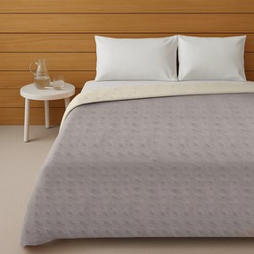 Trapuntino matrimoniale double face beige grigio