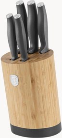 Set di coltelli da cucina in acciaio inossidabile con supporto Anthracite, set da 6