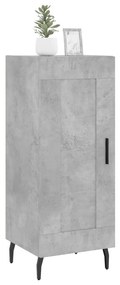 Credenza grigio cemento 34,5x34x90 cm in legno multistrato