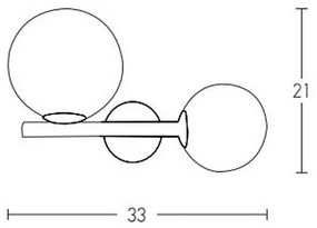 Zambelis 1995 - Lampada da parete 1xG9/7W + 1xE14/15W/230V oro