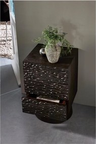 Comodino marrone scuro in mango massiccio Crumble – WOOOD