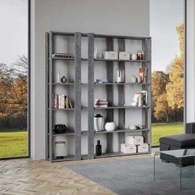 Libreria Eleganza Kato, Composizione E Kato 6R 8 fasce lunghe / Cemento