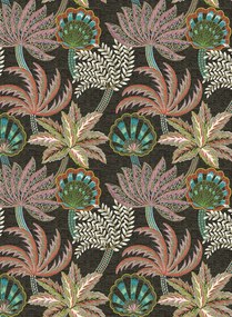 Osborne & Little Carta da parati Ravenala - Charcoal/ Blush