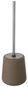 Portascopino wc in ceramica da appoggio linea Sidney tortora