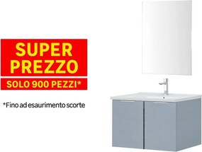Mobile bagno con lavabo Rialto L 80 x H 53 x P 46 cm azzurro