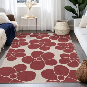 Tappeto rosso lavabile 80x150 cm Red Meadow – Mila Home