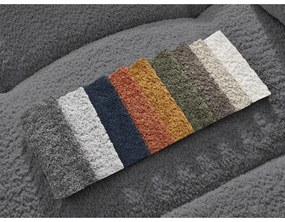 Divano angolare grigio allungabile/con contenitore (con penisola a sinistra/con chaise lounge) con rivestimento in bouclé Roxelane – Bobochic Paris