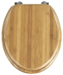 WENKO 144726100 - Sedile per WC BAMBOO 34x41 cm marrone/argento