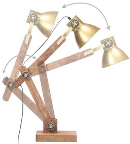Lampada da Scrivania Industriale Ottone Rotonda 58x18x90 cm E27