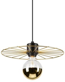 Lampadario a sospensione con filo MONTANA 1xE27/15W/230V diametro 30 cm oro/nero