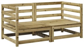 Set divani da giardino 2 pz in legno impregnato di pino