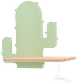 Applique LED per bambini con mensola CACTUS LED/4W/230V verde/legno