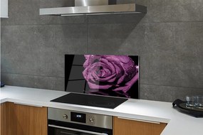 Pannello paraschizzi cucina Rosa viola 100x50 cm