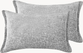 Cuscini in ciniglia fatti a mano Orchid, set di 2