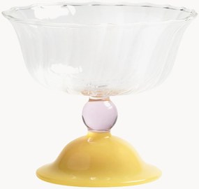 Set di 2 coppe da champagne in vetro soffiato fatto a mano Tulip