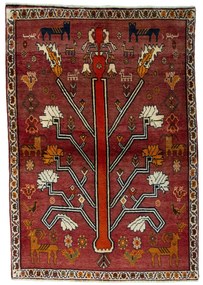 Gabbeh Tappeto persiano 130x190 Rosso (Iran) Annodato A Mano