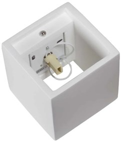 Applique da Parete a forma di Cubo in Gesso Pitturabile, G9 Materiale Gesso