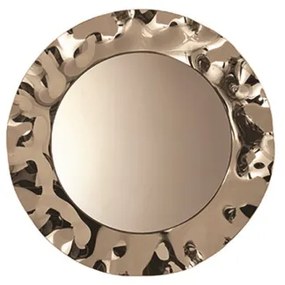 Specchio tondo DANCE con cornice in vetro mosso D120 cm Bronzo