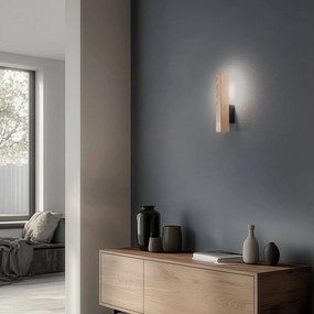 TK Lighting Applique LED in legno Teo, pino, 31 cm, 3000 K