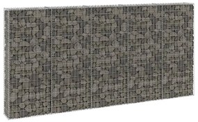 Gabbione Con Copertura İn Acciaio Zincato 300x30x150 Cm /
