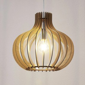 Lampada a sospensione Lindby Sina, Ø 35 cm, legno, E27