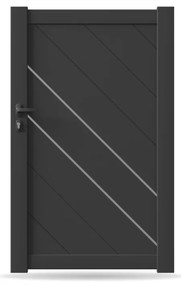Cancelletto, alluminio, modello Messina, Antracite, 1000 x 1200 mm, configura individualmente