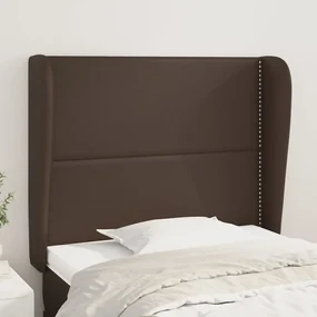 Testiera Ad Orecchio Marrone 93x23x118/128 Cm İn Similpelle /