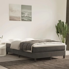Materasso A Molle Grigio Scuro 140x210x20 Cm İn Velluto /