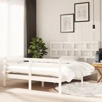 Giroletto Bianco in Legno Massello 150x200 cm 5FT King Size 3101289