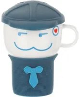 Mug con coperchio blu da 280 ml