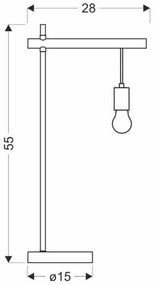 Lampada da tavolo IZZY 1xE27/60W/230V