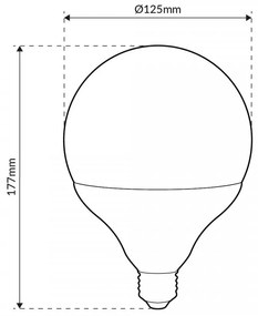 Lampada LED Globo E27 35W, Ceramic, 125lm/W, No Flickering Colore  Bianco Caldo 2.700K