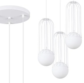 Sollux SL.1335 - Lampadario a sospensione con filo BRINA 3xG9/8W/230V bianco