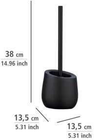 WENKO 23654800 - Spazzola WC BADI 13,5 x 38 cm nera