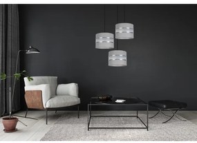 Lampadario su corda CORAL 3xE27/60W/230V grigio