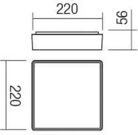 Redo 90157 - Plafoniera LED da esterno MARINA LED/12W/230V IP65 antracite