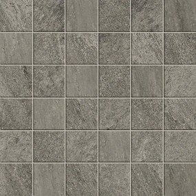 Mosaico in gres porcellanato Regent grigio opaco L 30 x L 30cm x Sp. 8 mm, 10 pezzi