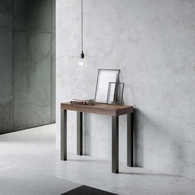 Consolle da parete allungabile EVERYDAY SMALL Noce 10 posti