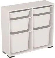 Cassettiera bianca con 6 cassetti
