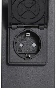 Lampada da esterno moderna nera con vetro fumé 50 cm con sensore crepuscolare IP44 - Denmark