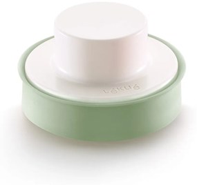 Stampo verde e bianco per modellare i pancake vegetariani senza carne - Lékué