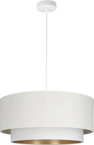 Lampadario a sospensione NATIA 1xE27/60W/230V Ø 45 cm bianco