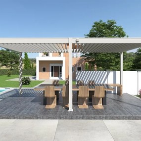 Pergola bioclimatica Ombréa autoportante 3x6M in alluminio