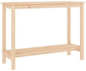 Tavolo consolle 110x40x80 cm in legno massello di pino