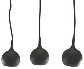 Lampadario a sospensione con filo COLM 3xGU10/30W/230V nero