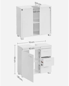 Mobile da bagno NICO bianco