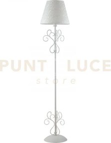 Piantana perla bianca 1 luce attacco e27 35x165cm metallo vetro-cri...